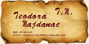Teodora Majdanac vizit kartica
